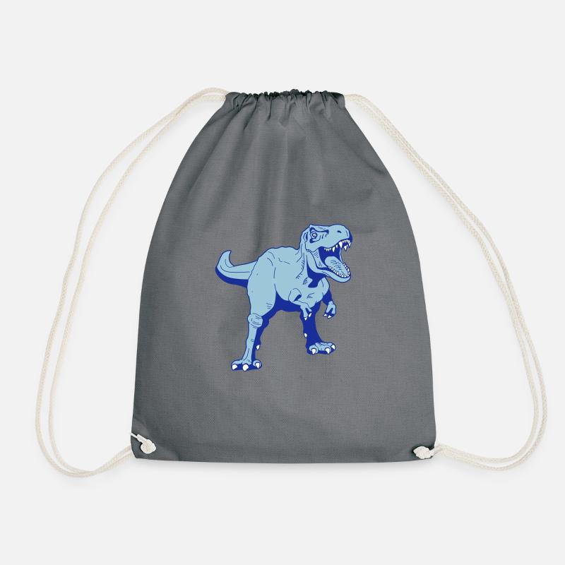 T-Rex Dinosaurier - Turnbeutel - Grau