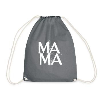 Mama Mother's Day Birthday Gift Idea - Drawstring Bag - grey - Front