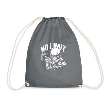 Entraînement de musculation du crâne et No Limit - Sac de sport léger - gris - Devant