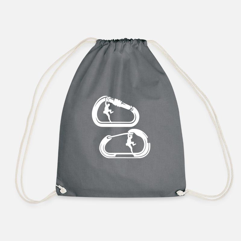 Bouldering Climbing Climbing - Drawstring Bag - grey