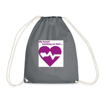 Heart * Herz - Turnbeutel - Grau - Vorne