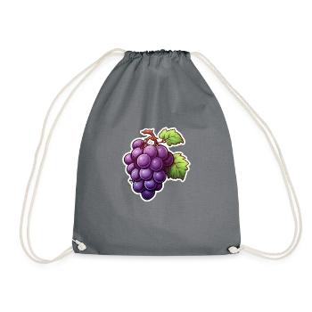 Weinreben blau - Turnbeutel - Grau - Vorne