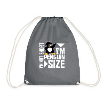 I'm Not Short I'm Penguin Size Dabbing Dab Dance - Turnbeutel - Grau - Vorne