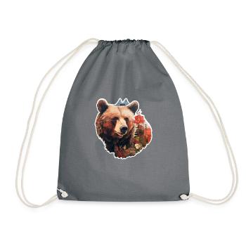 Ours à l’état sauvage - Sac de sport léger - gris - Devant