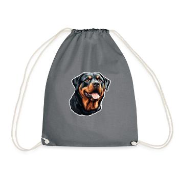 Rottweilerkopf - Drawstring Bag - grey - Front