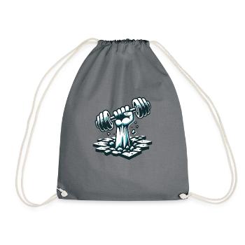 Power Lift - Drawstring Bag - grey - Front