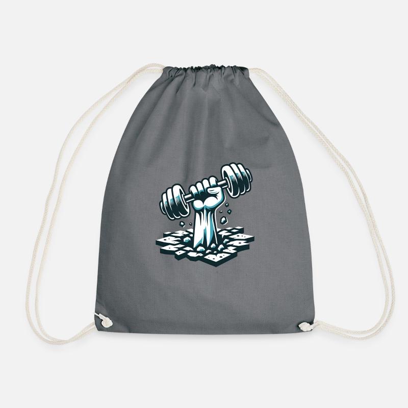 Power Lift - Drawstring Bag - grey
