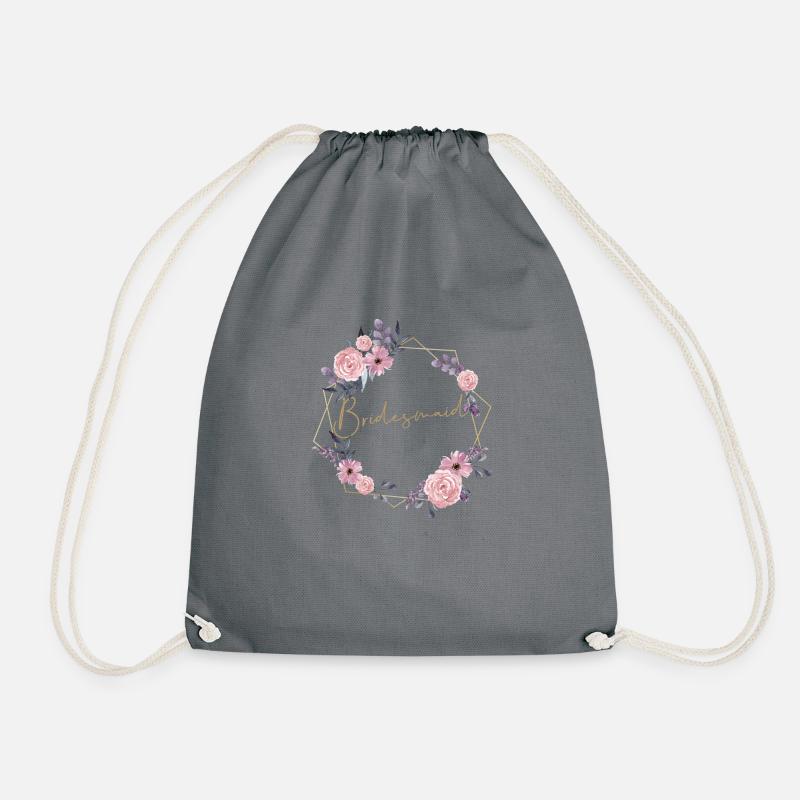 Bridesmaid - Drawstring Bag - grey