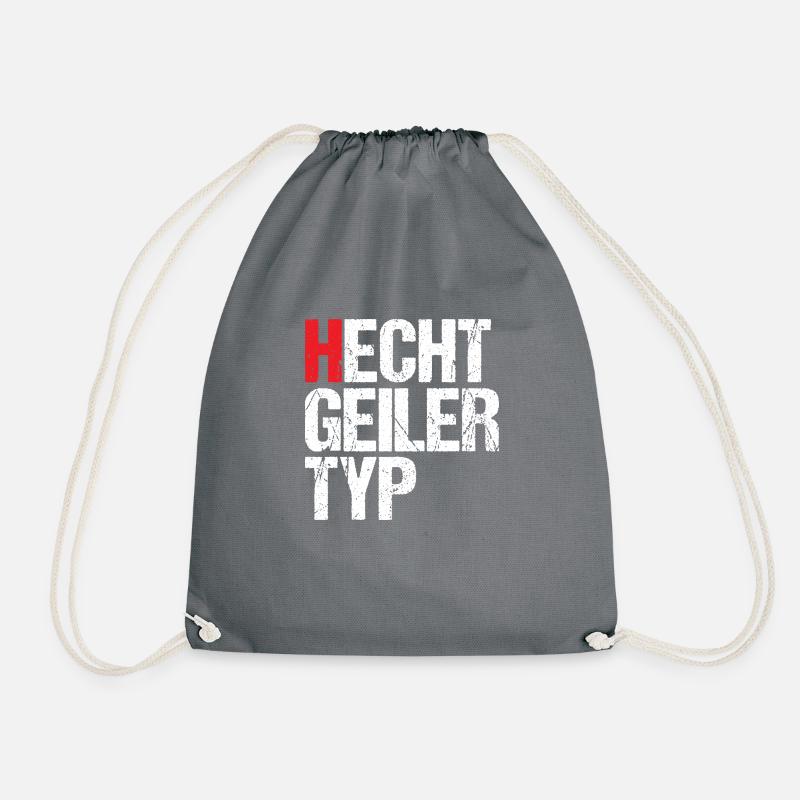 Hecht geiler Typ - Turnbeutel - Grau
