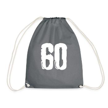 60 number jersey - Drawstring Bag - grey - Front