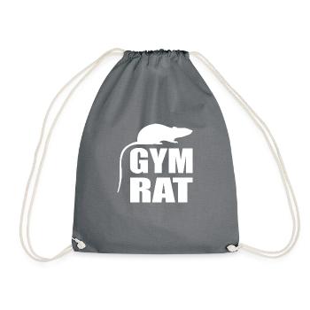 Kraftsport Fitness Gym Rat Humor - Turnbeutel - Grau - Vorne