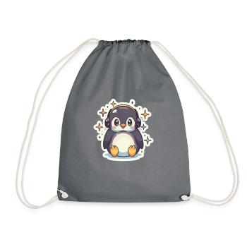 Amoureux des pingouins - Sac de sport léger - gris - Devant