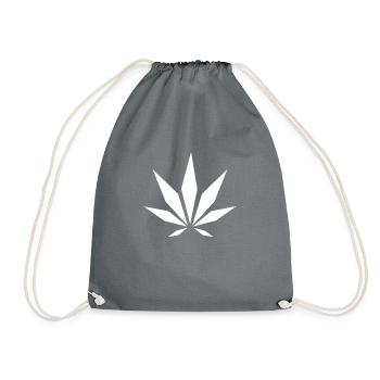 White Cannabis - Turnbeutel - Grau - Vorne