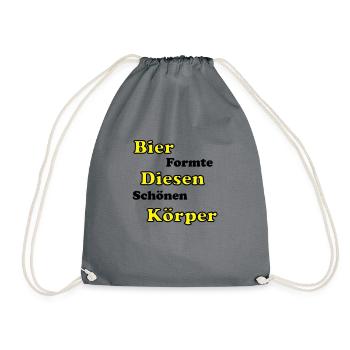 Bier formte diesen schönen Körper - Turnbeutel - Grau - Vorne