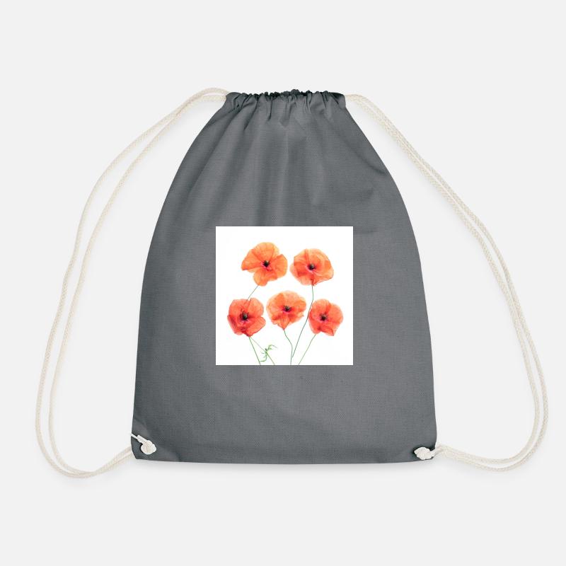 Poopies White Red - Turnbeutel - Grau