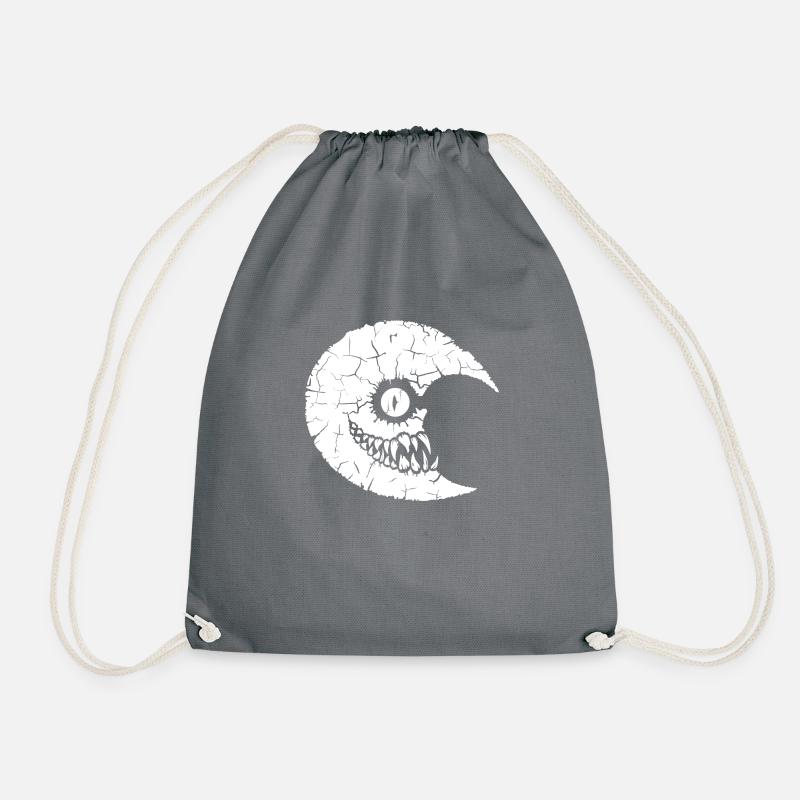 Moon Monster Joker Demon - Drawstring Bag - grey