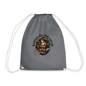 BUDDHA at Pisces - Drawstring Bag - grey - Front