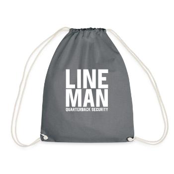 Lineman Quarterback Sicherheit - Turnbeutel - Grau - Vorne