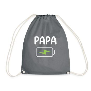 Cadeau humour jeune papa bébé naissance original - Sac de sport léger - gris - Devant