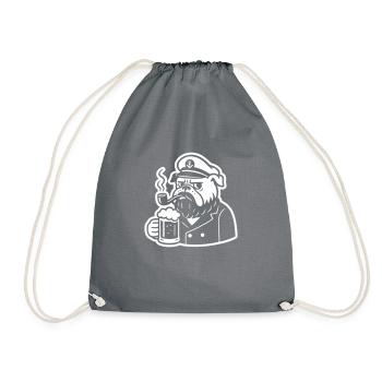 Kapitän Bier Hund Bulldog - Turnbeutel - Grau - Vorne
