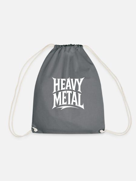 Heavy-Metal-Logo - Turnbeutel - Grau