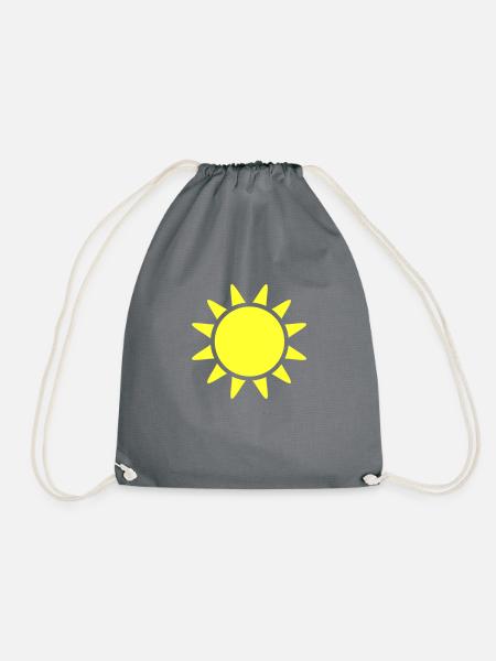 sonne - Turnbeutel - Grau