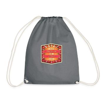 Geschenk für ENKELIN geboren im MÄRZ - Turnbeutel - Grau - Vorne