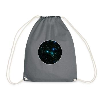 Galaxy - Space - Sterne - Cosmic - Kunst - - Turnbeutel - Grau - Vorne
