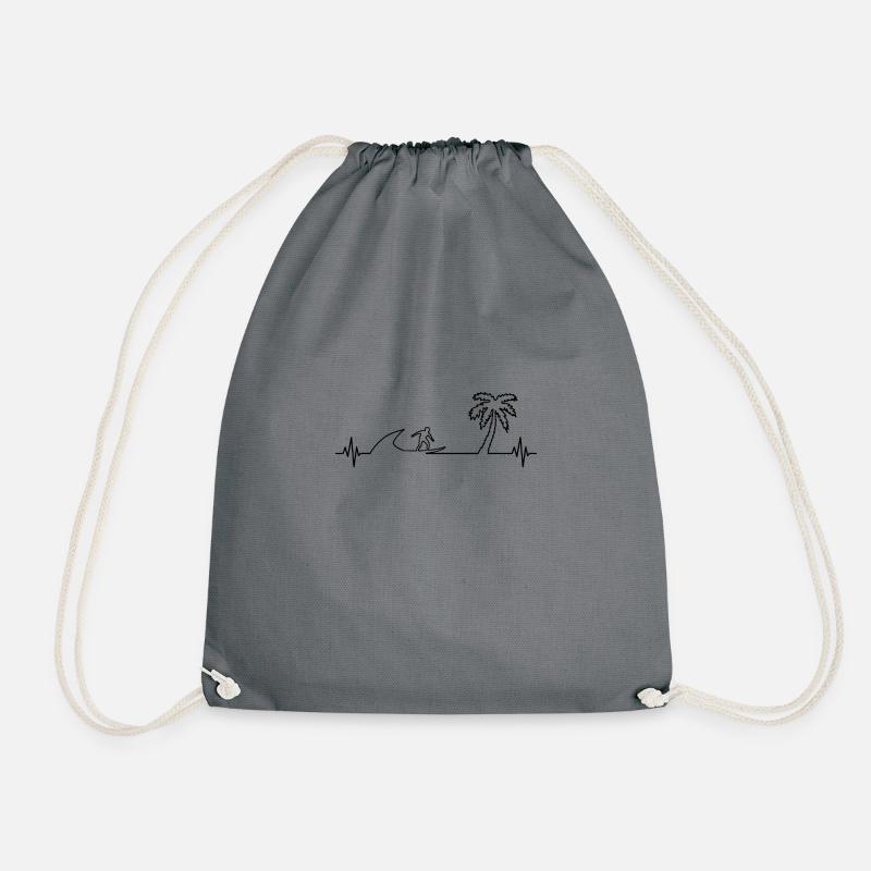Surfer, surf, surfer style - Drawstring Bag - grey