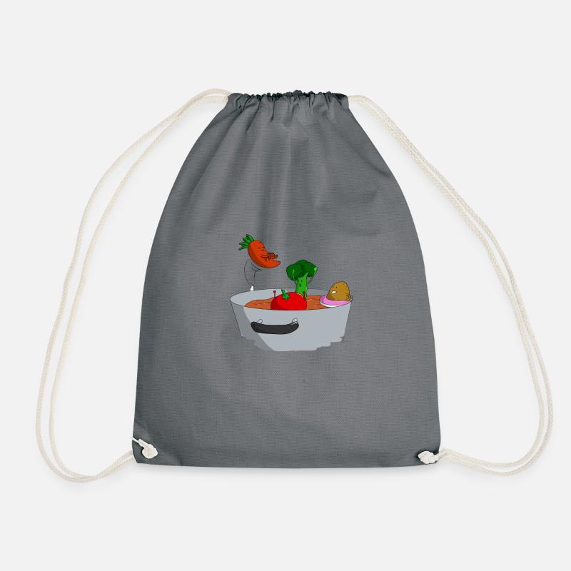 Gesunde Suppe - Turnbeutel - Grau