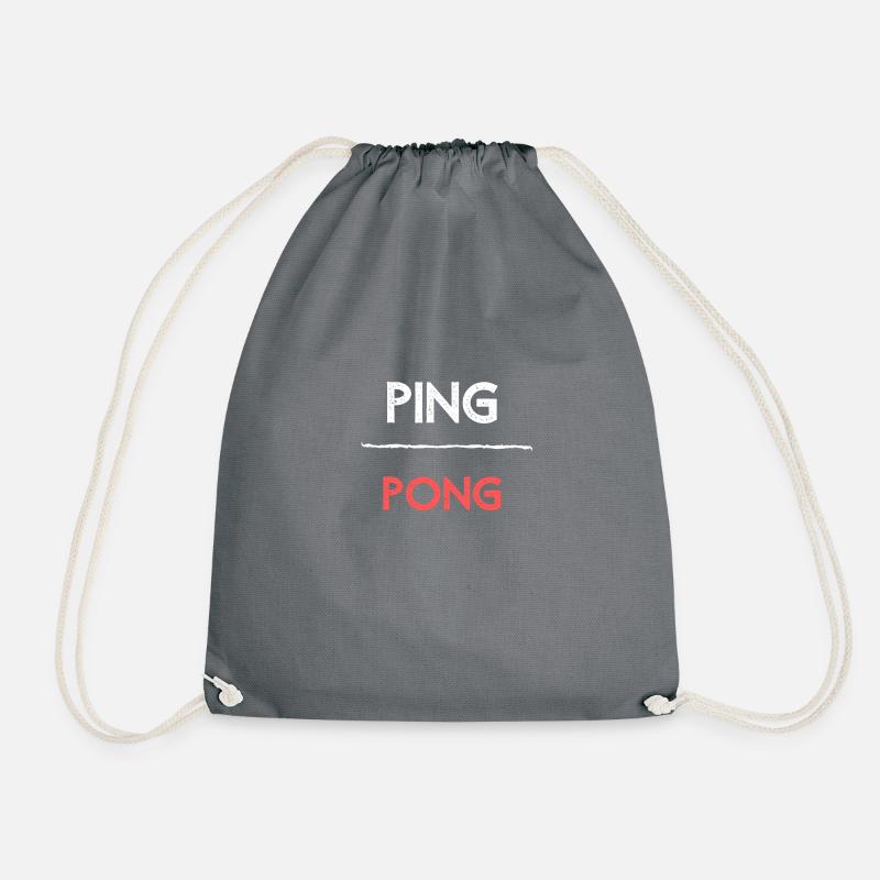 ping-pong - Drawstring Bag - grey