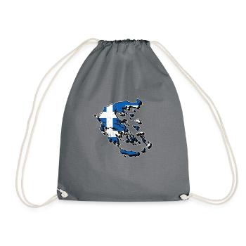 Grèce Grecs Carte Vacances Voyage Cadeau - Sac de sport léger - gris - Devant