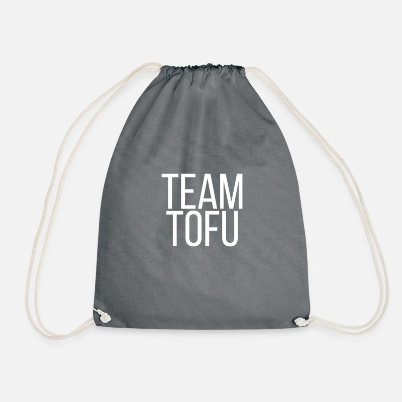 Team tofu - Drawstring Bag - grey