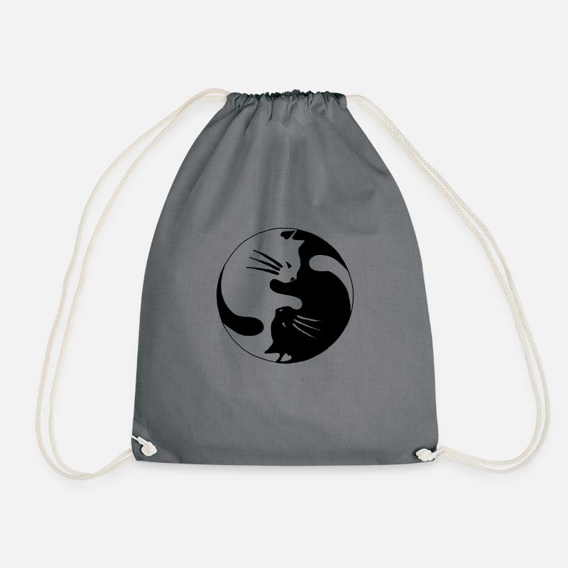 Cat Yin Yang - Turnbeutel - Grau