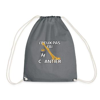 J’peux pas j’ai chantier - Sac de sport léger - gris - Devant