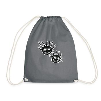 little monsters - Drawstring Bag - grey - Front