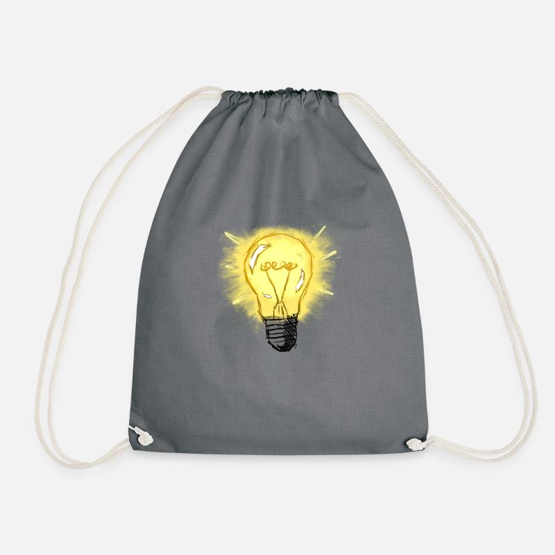 Luminous lamp - Drawstring Bag - grey