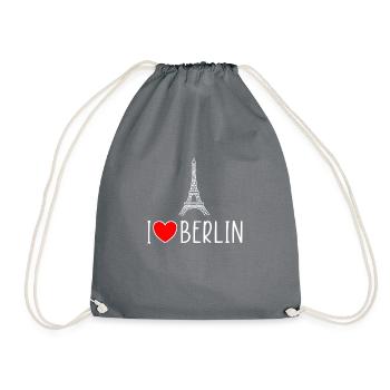 Tour Eiffel De Berlin images drôles funny - Sac de sport léger - gris - Devant