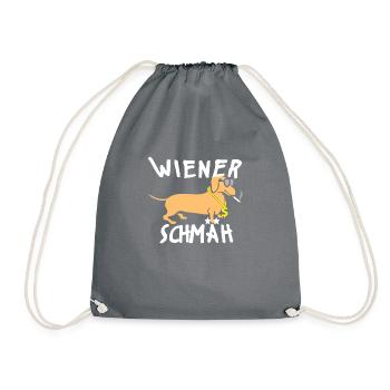 Wiener Schmäh Dackel - Turnbeutel - Grau - Vorne