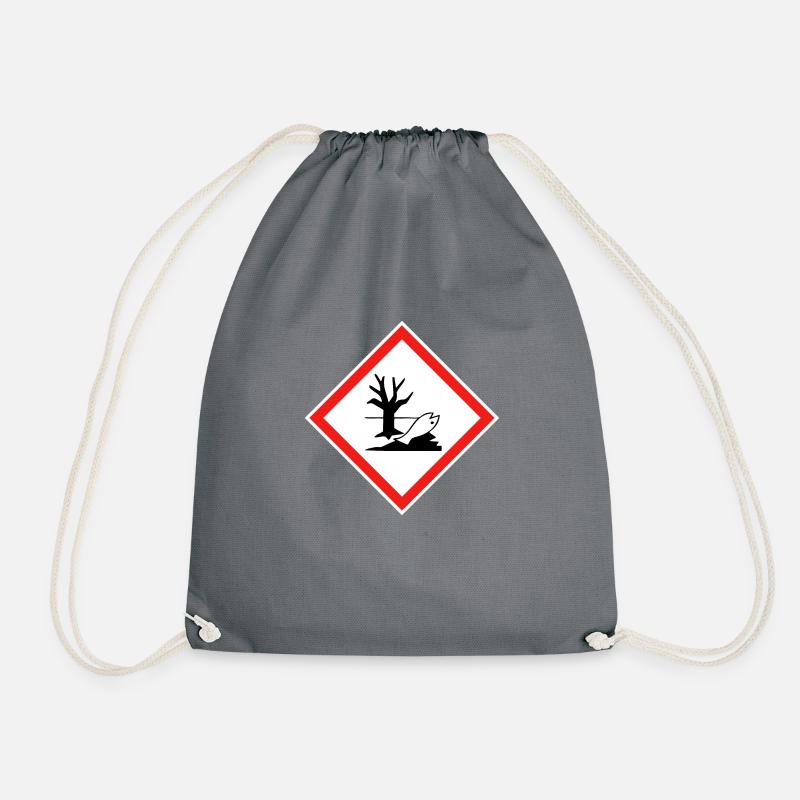 Environmentally Hazardous, Dangerous For The Enviroment - Drawstring Bag - grey