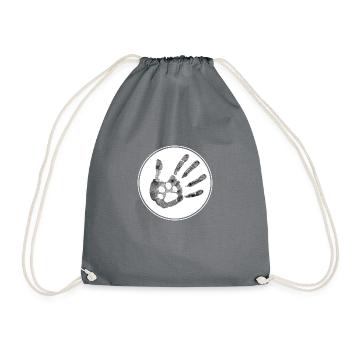Dog High Five Dog - Drawstring Bag - grey - Front