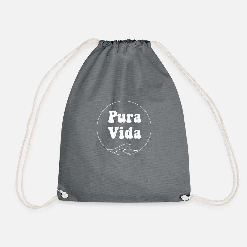 Pura Vida Wave - Turnbeutel - Grau