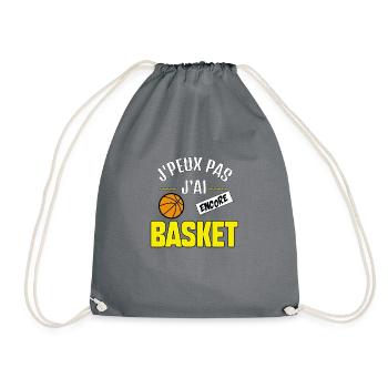J’peux pas j’ai BASKET - Sac de sport léger - gris - Devant