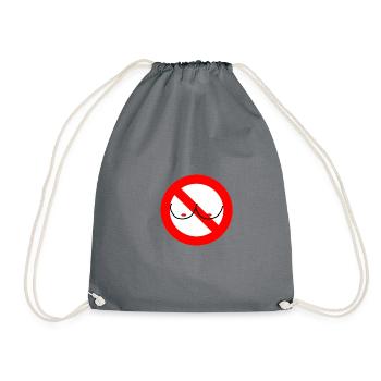 No Tits / Keine Brüste - Turnbeutel - Grau - Vorne