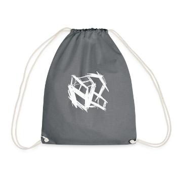 White Abstraction: The White Cube - Drawstring Bag - grey - Front