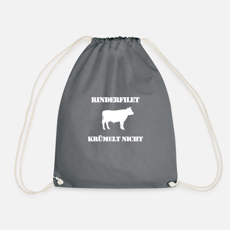 Rinderfilet krümelt nicht - Turnbeutel - Grau