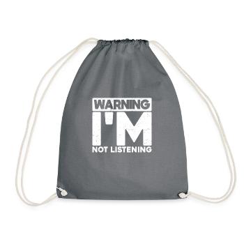 Avertissement je n’écoute pas 28 - Sac de sport léger - gris - Devant