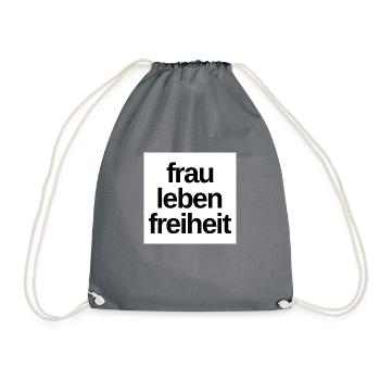 Frau Leben Freiheit Iran - Turnbeutel - Grau - Vorne