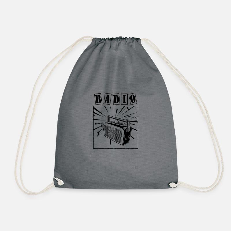 Radio Retro 2 - Drawstring Bag - grey