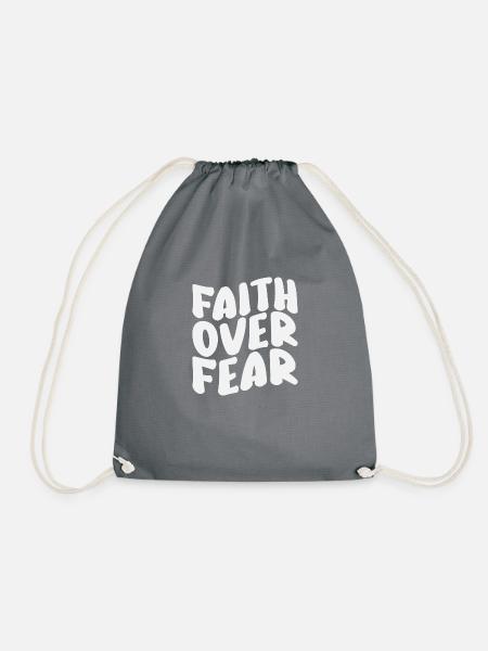 Faith over Fear - Turnbeutel - Grau